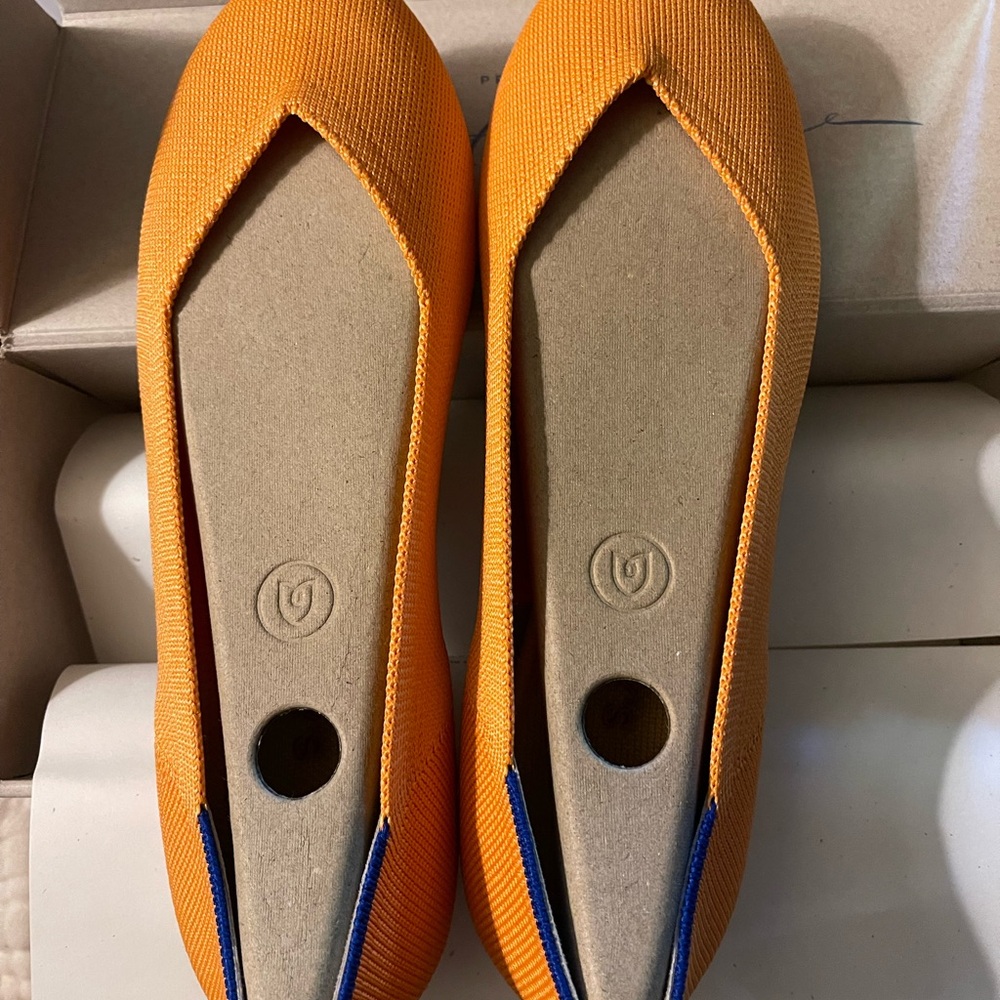 Rothy’s The Flat in Tangerine size 9.5